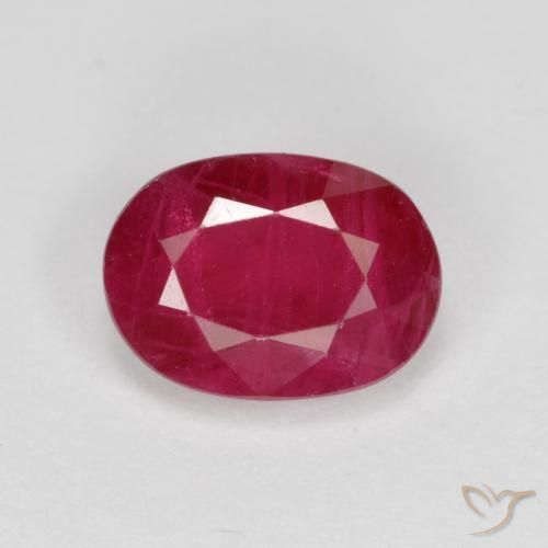 1.11ct Натуральный Джем Красный Рубин, Овал, SI