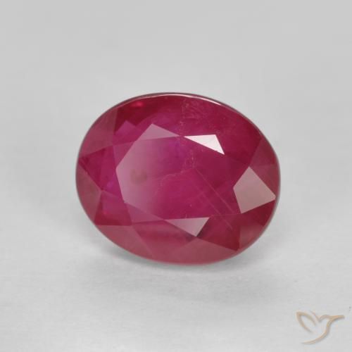 1.12 карата, натуральный Розовато-красный Рубин, Овал, SI