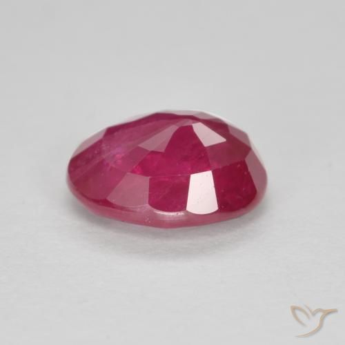 1.12 карата, натуральный Розовато-красный Рубин, Овал, SI