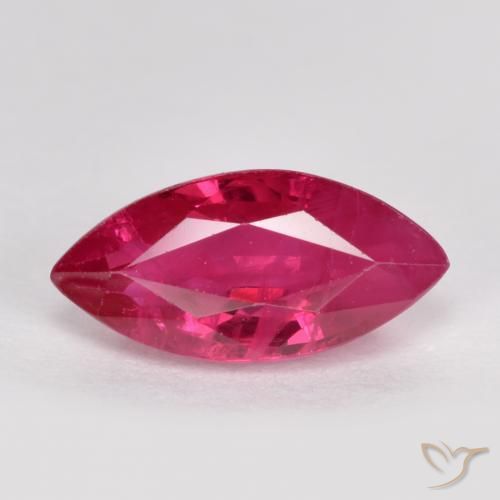 1.24ct Натуральный Светло-красный Рубин, Маркиза, SI