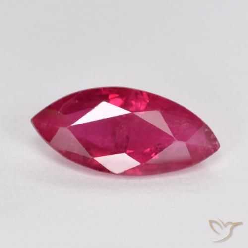 1.03ct Натуральный Светло-красный Рубин, Маркиза, SI