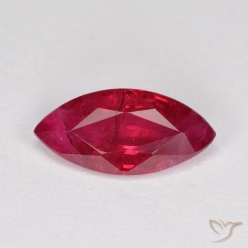 1.17ct Натуральный Джем Красный Рубин, Маркиза, SI