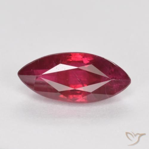 1.06ct Натуральный Кроваво красный Рубин, Маркиза, SI