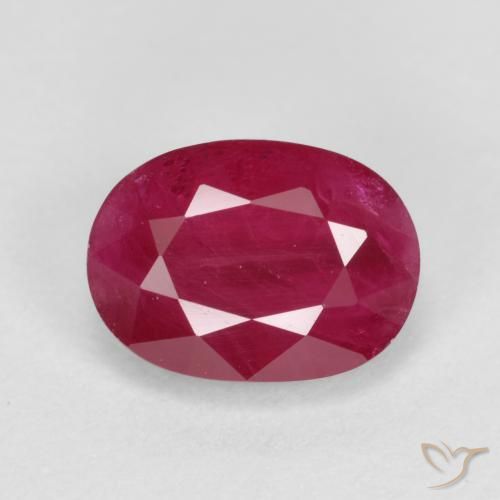 1.26ct Натуральный Джем Красный Рубин, Овал, SI