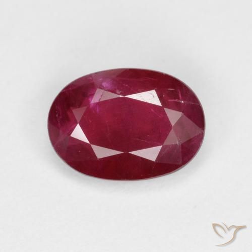1.06ct Натуральный Красное вино Рубин, Овал, VS-SI