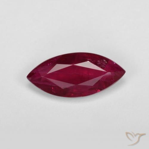 1.09ct Натуральный Красное вино Рубин, Маркиза, VS-SI