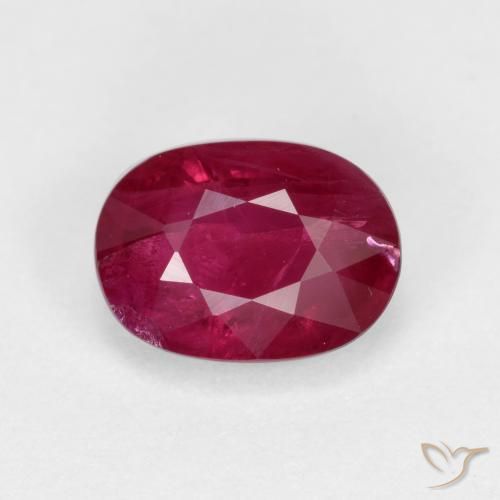 1.22ct Натуральный Средний красный Рубин, Овал, VS-SI