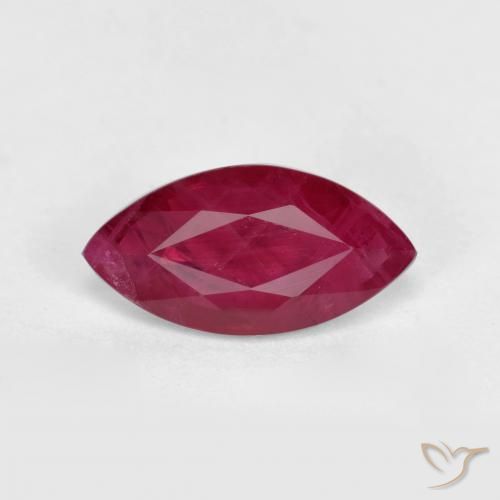 1.18ct Натуральный Кроваво красный Рубин, Маркиза, VS-SI