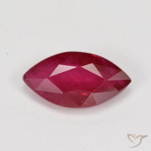 1.07ct Натуральный Кроваво красный Рубин, Маркиза, VS-SI