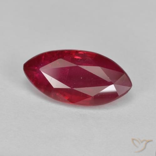 1.89ct Натуральный Джем Красный Рубин, Маркиза, VS-SI