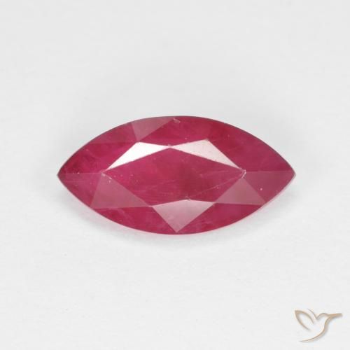 1.50ct Натуральный Глубокий малиновый Рубин, Маркиза, VS-SI