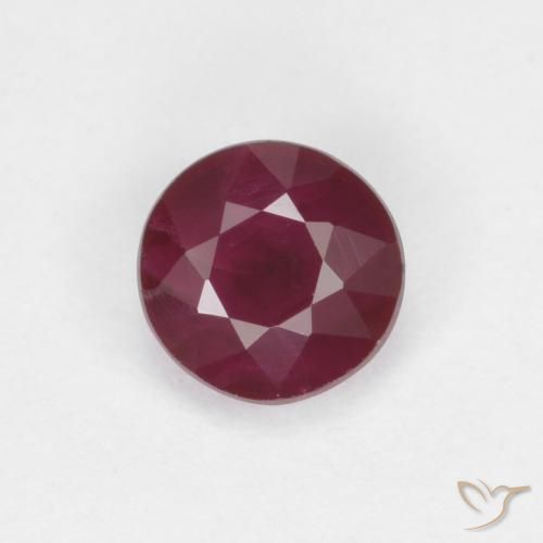 0.33ct Натуральный Темно-красный Рубин, Круглый, SI