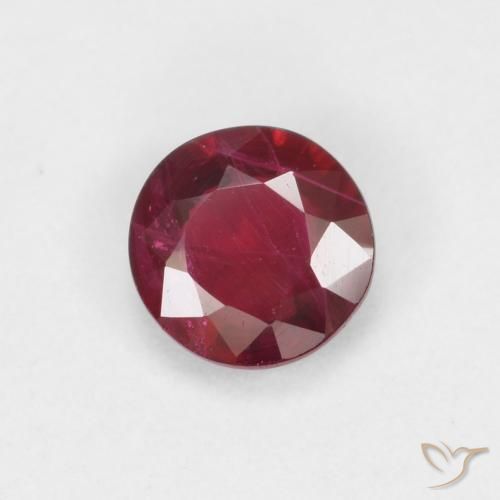 0.27ct Натуральный Кроваво красный Рубин, Круглый, SI