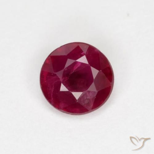 0.28ct Натуральный Средний красный Рубин, Круглый, SI