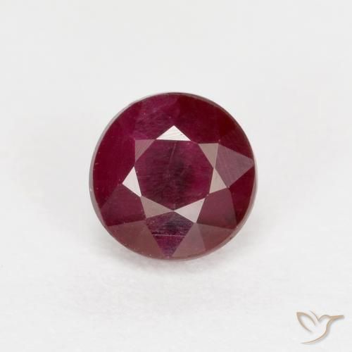 0.43ct Натуральный Красное вино Рубин, Круглый, SI