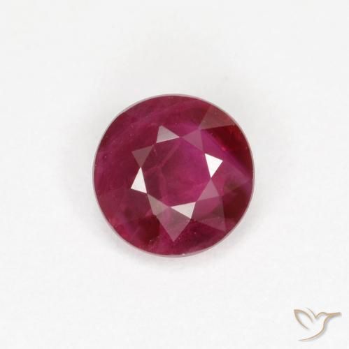 0.29ct Натуральный Темно-красный Рубин, Круглый, SI
