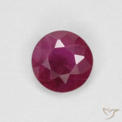 0.30ct Натуральный Темно-красный Рубин, Круглый, SI
