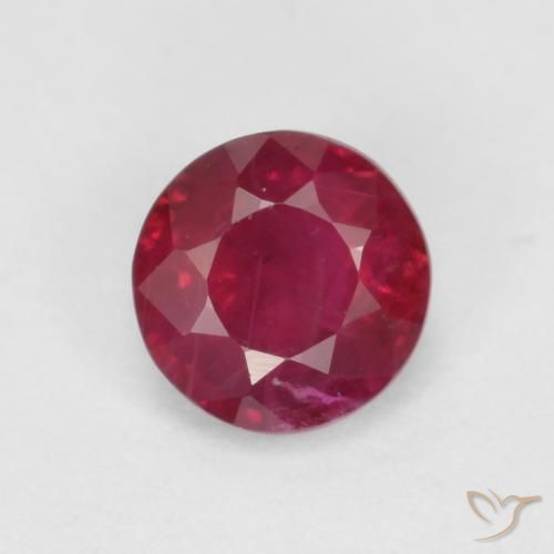 0.41ct Натуральный Темно-красный Рубин, Круглый, SI