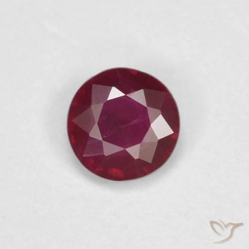 0.29ct Натуральный Темно-красный Рубин, Круглый, SI