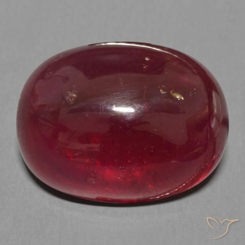 18.63ct Натуральный Темно-красный Рубин, Овал, Полупрозрачный