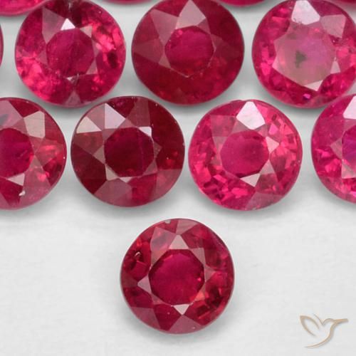 0.26ct Натуральный Средний красный Рубин, Круглый, VS-SI