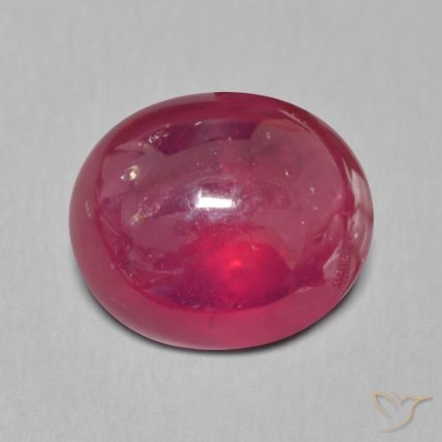 9.88ct Натуральный Темно-красный Рубин, Овал, Полупрозрачный
