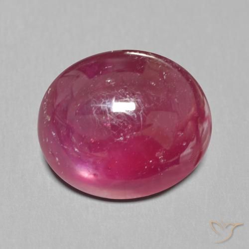 11.99ct Натуральный Темно-красный Рубин, Овал, Полупрозрачный