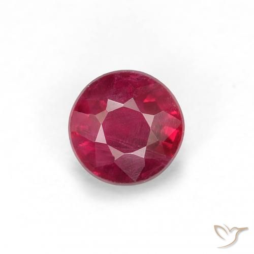 0.29ct Натуральный Темно-красный Рубин, Круглый, Чистота VS