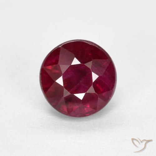0.41ct Натуральный Темно-красный Рубин, Круглый, VS-SI