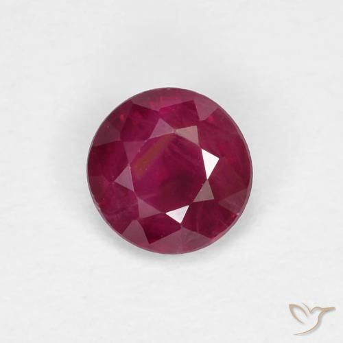 0.26ct Натуральный Темно-красное вино Рубин, Круглый, VS-SI