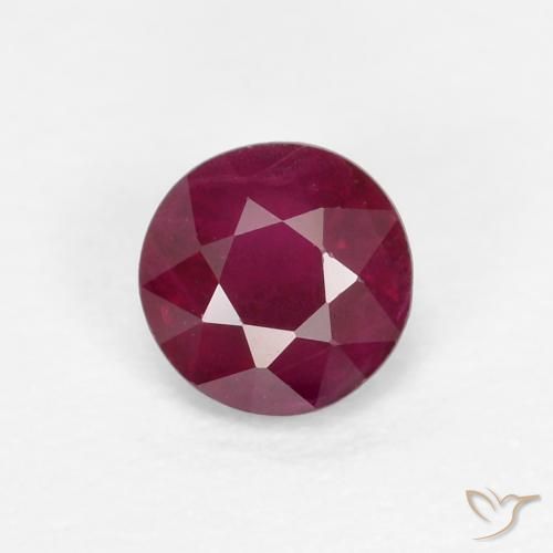 0.33ct Натуральный Темно-красный Рубин, Круглый, VS-SI
