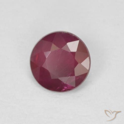 0.25ct Натуральный Темно-красный Рубин, Круглый, Чистота VS