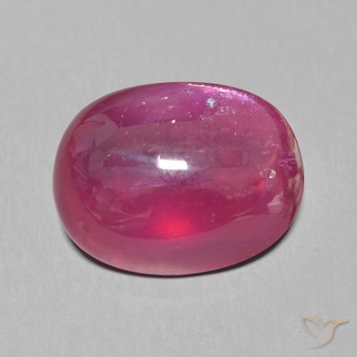 12.66ct Натуральный Розовато-красный Рубин, Овал, Полупрозрачный