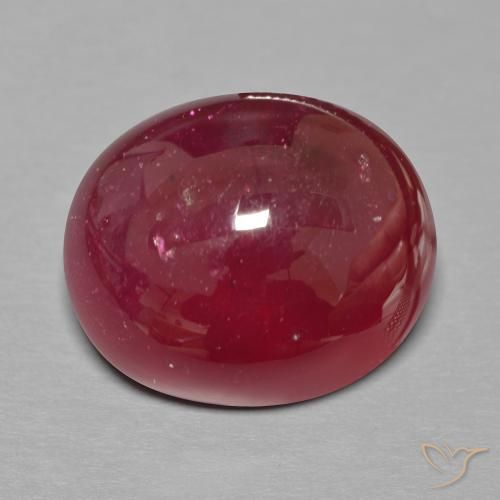 20.43ct Натуральный Темно-красный Рубин, Овал, Полупрозрачный
