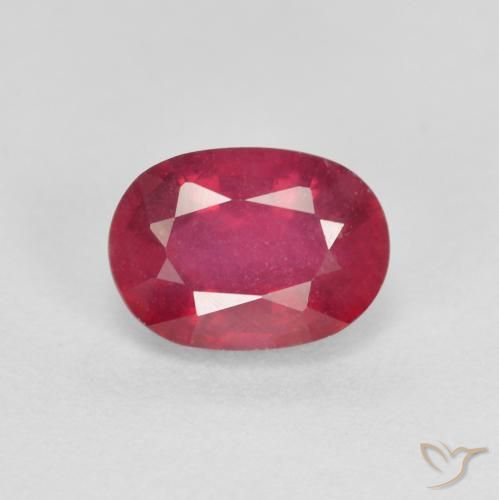 1.35ct Натуральный Светло-красный Рубин, Овал, Чистота VS
