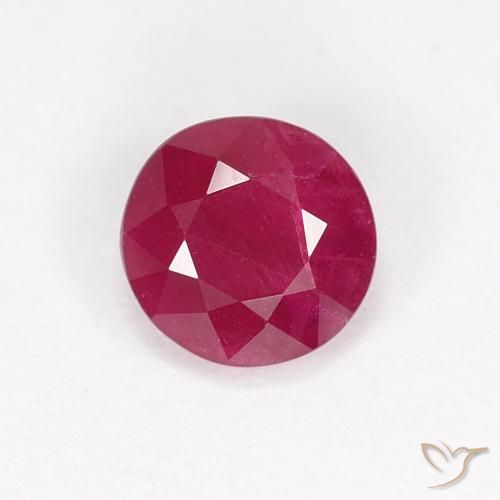 0.73ct Натуральный Средний красный Рубин, Круглый, VS-SI