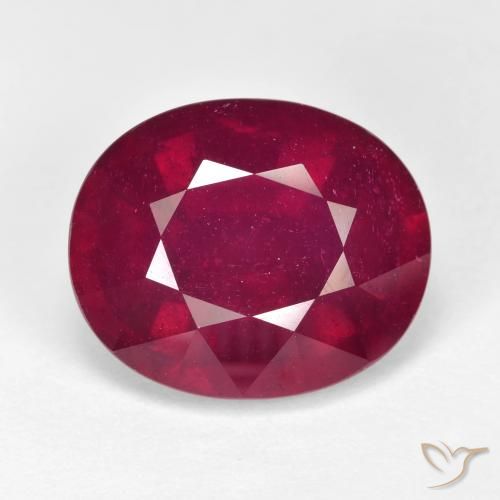 15.51ct Натуральный Темно-красный Рубин, Овал, VVS-VS