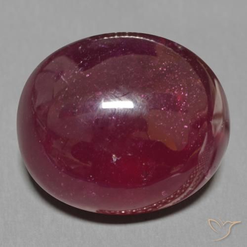17.46ct Натуральный Темно-красное вино Рубин, Овал, Полупрозрачный