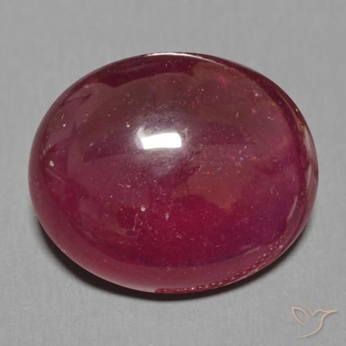 15.91ct Натуральный Темно-красный Рубин, Овал, Полупрозрачный