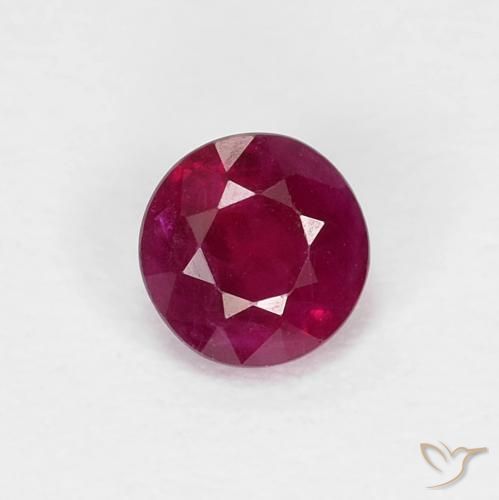 0.36ct Натуральный Темно-красный Рубин, Круглый, SI