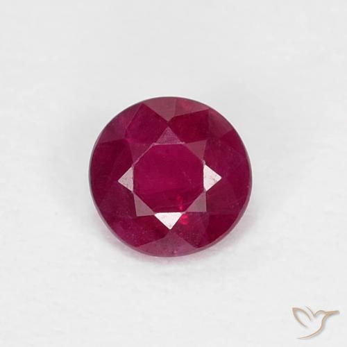 0.31ct Натуральный Темно-красное вино Рубин, Круглый, SI