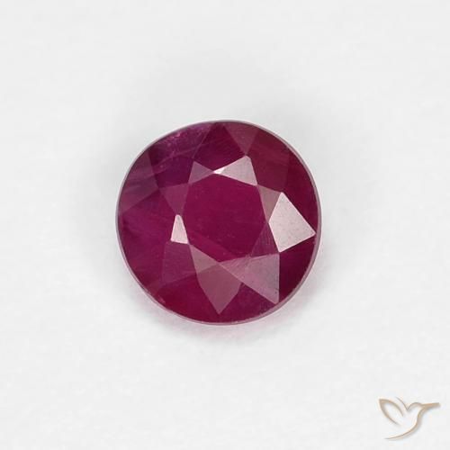 0.31ct Натуральный Темно-красный Рубин, Круглый, SI
