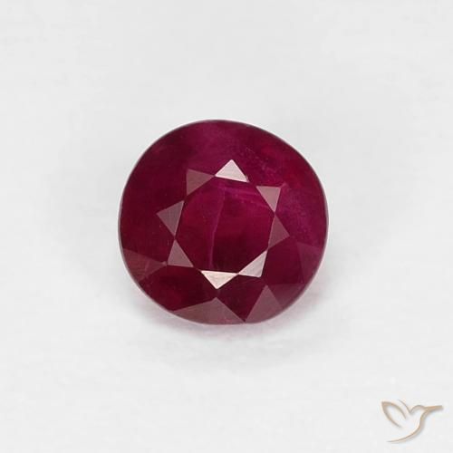 0.33ct Натуральный Темно-красное вино Рубин, Круглый, SI