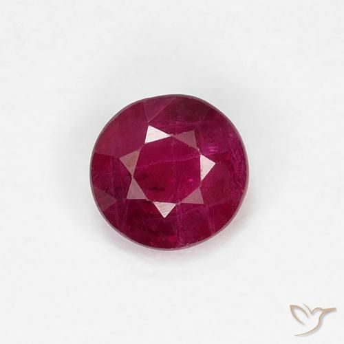 0.30ct Натуральный Темно-красный Рубин, Круглый, VS-SI