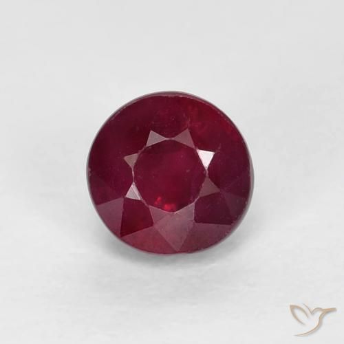 0.49ct Натуральный Красное вино Рубин, Круглый, VS-SI