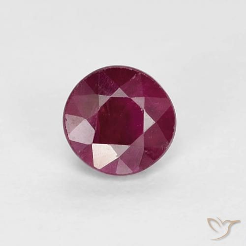 0.32ct Натуральный Темно-красный Рубин, Круглый, VS-SI