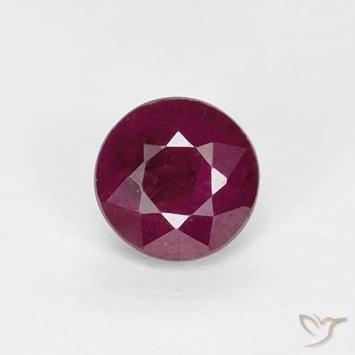 0.36ct Натуральный Темно-красное вино Рубин, Круглый, VS-SI