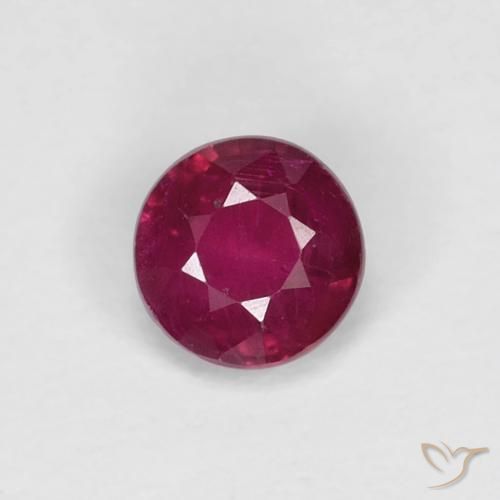 0.35ct Натуральный Темно-красный Рубин, Круглый, VS-SI