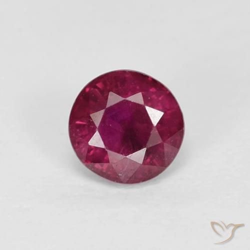 0.36ct Натуральный Темно-красное вино Рубин, Круглый, VS-SI