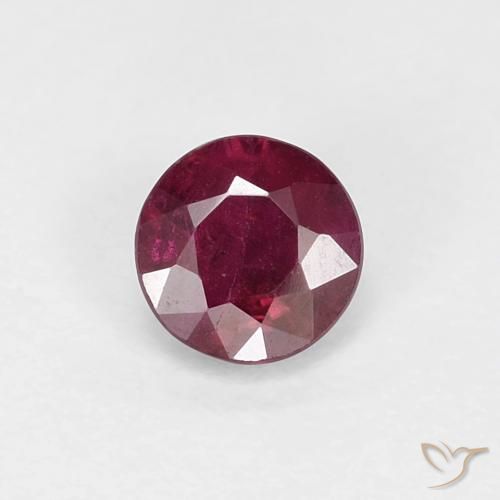 0.30ct Натуральный Темно-красный Рубин, Круглый, VS-SI